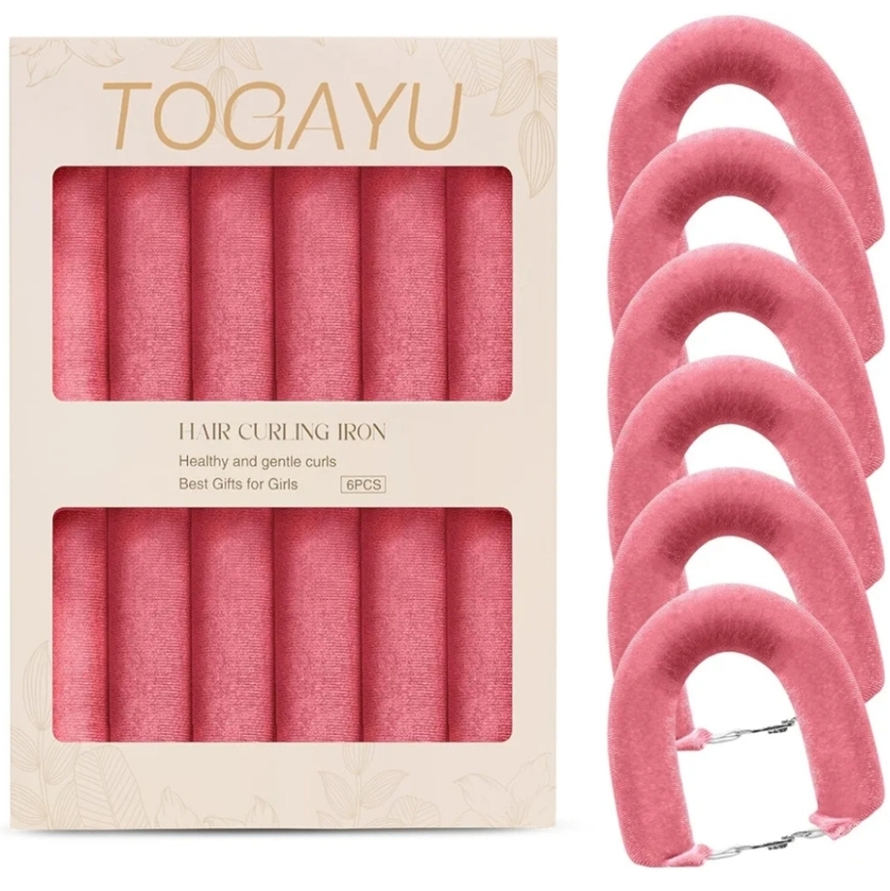TOGA Pink Heatless Hair Curling Set